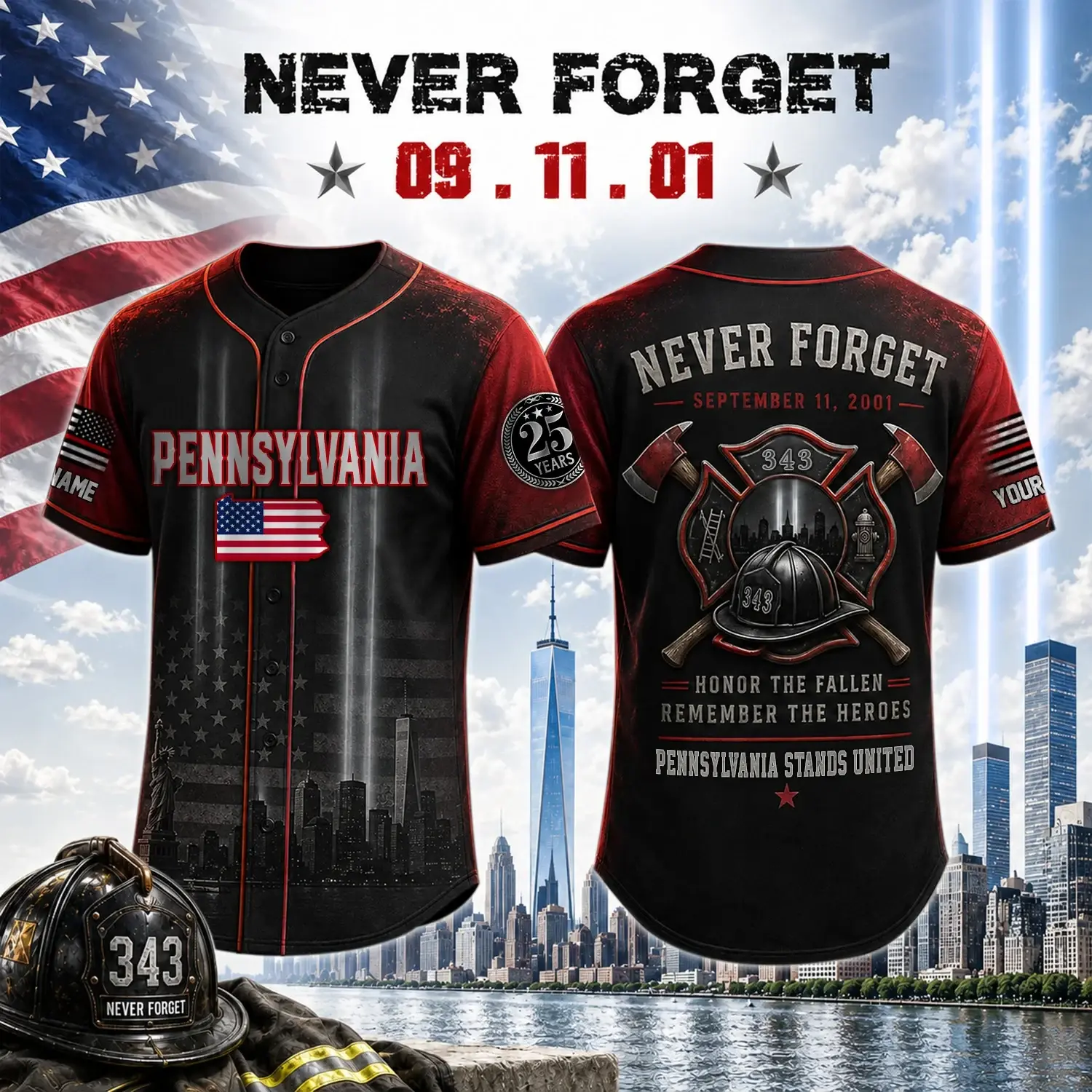 Washington Commanders DIEU Never Forget 9 11 Memorial Jersey Shirt Football Fans Gears
