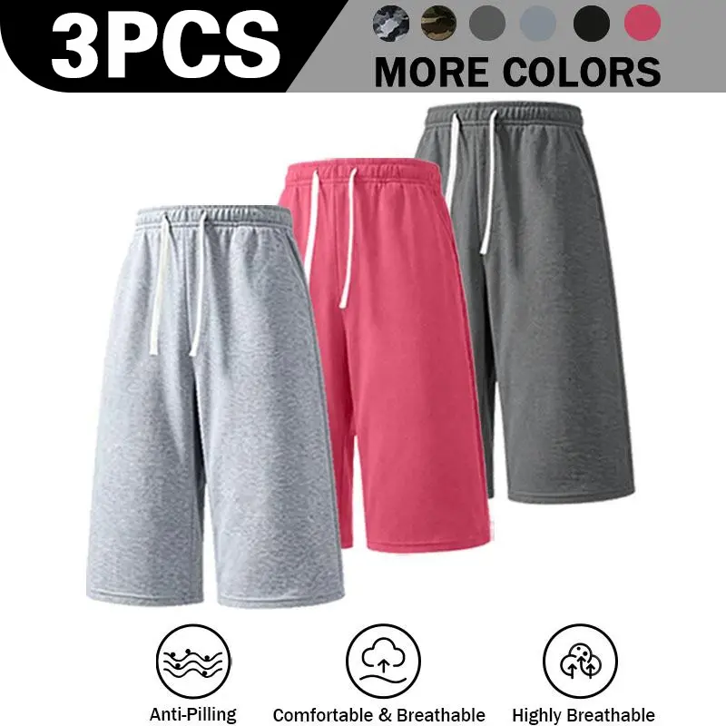 summervibes Men’s solid-color shorts, men’s bermuda shorts, athletic casual shorts with a belt and pockets, breathable summer casual wear for men, summer shorts