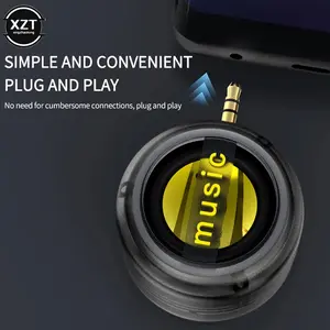 Portable Mini Speaker with 4-Channel Amp, 3.5mm AUX & USB Input - Compact Sound Box for Mobile Phone Audio Amplification
