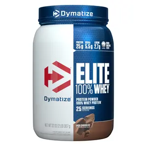 Elite 100% Whey Protein Powder, Rich Chocolate, 2 lb