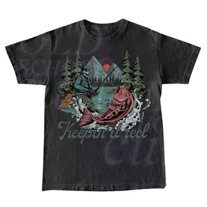 Gildan T Shirt, Skeleton Fishing Vintage 90s T-Shirt, Retro Skull Fishing Graphic Shirt, Nature Shirt, Fishing Lovers Gift, Gift For Him, vintage graphic tee, aesthetic shirt