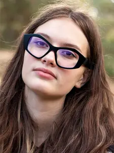 Women's Geometric Frame Reading Glasses, Anti-Blue Light Computer Glasses, Lightweight Frames, Ideal for Reading and Work