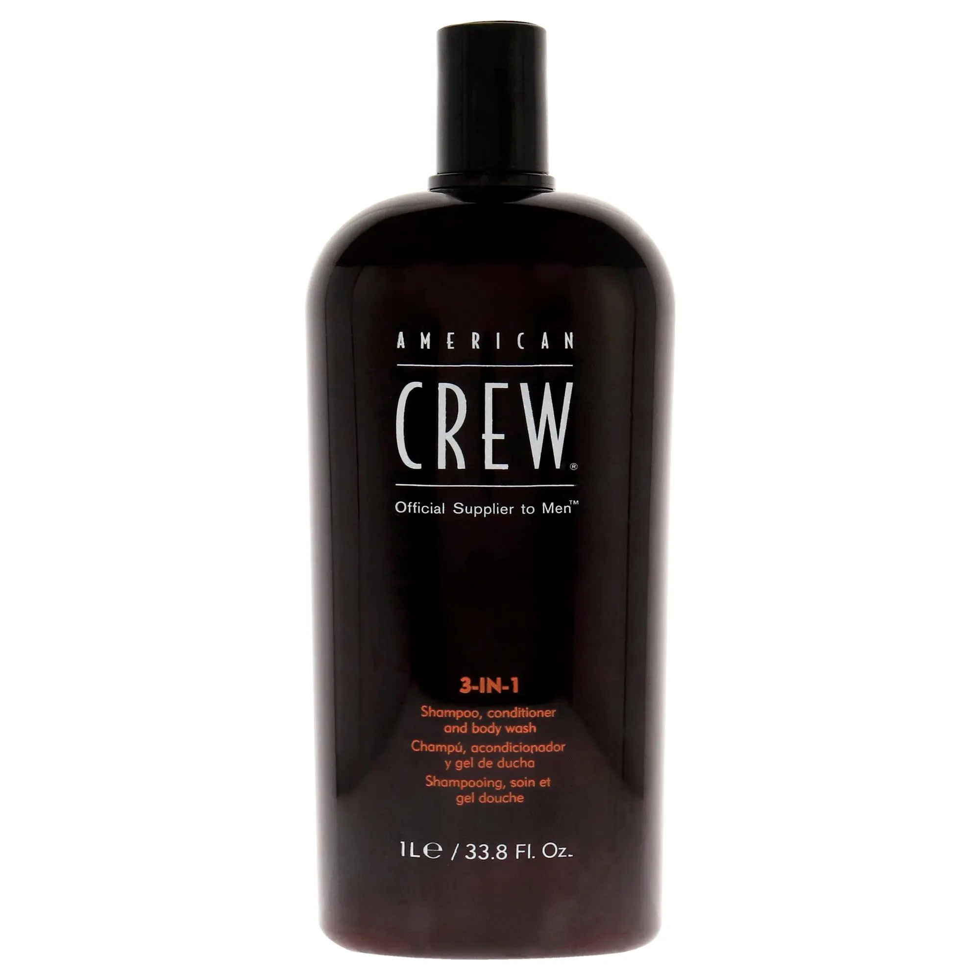 3-In-1 Shampoo, Conditioner and Body Wash by American Crew for Men - 33.8 oz Shampoo, Conditioner and Body Wash