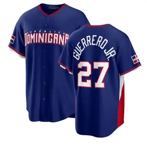 ALL MEMBER Men's Custom NEW #27 RoyalWhiteDominican Baseball 2026 World Baseball Classic Road Stadium Jersey, Vintage Streetwear Baseball Jersey - Casual Baseball Jersey Outfits - Unisex - Trendy Baseball Jerseys #tiktokfashion #gamedayfit #USA #baseball