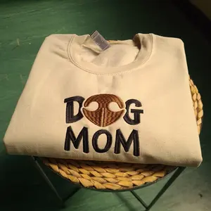 Embroidered Dog Mom Sweatshirt, Personalised Dog Owner Sweatshirt, Dog Lover Gift, Dog Gifts For Owner, Pet lover Jumper, Dog Mum Sweater RQ
