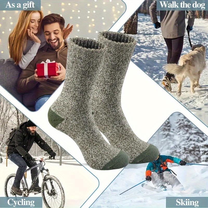 5 Pairs of Men's and Women's Thickened Warm Winter Socks - Soft and Comfortable Knitted Round Head Socks for Cold Weather, Polyester and Elastic Blend Womenswear Bridal Basic Minimalist thigh high socks socks women thigh high socks