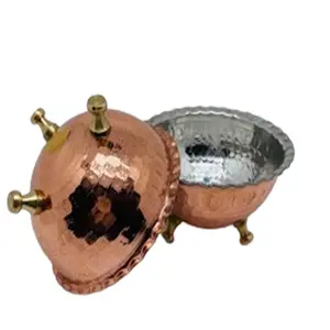 Angel's Peel Lounge Handcrafted 100% Pure Copper Bowls: Footed Design, Ideal for Salt, Pepper, Jams, Dips, Side Dishes. Perfect for Home Decor, Parties, Events (3" x 3" x 2", 2.2 oz)  #CopperBowls #Handcrafted #PureCopper #HomeDecor #PartyEssentials