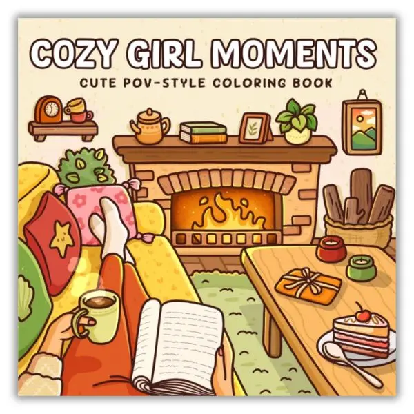 Cozy Girl Moments Coloring Book for Adults & Teens: Cute POV-Style Coloring Pages Featuring Everyday Girly Activities, Relaxation and Stress Relief