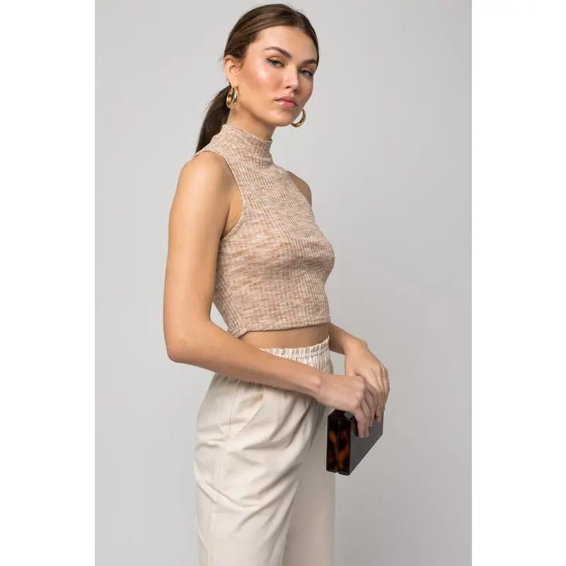 Gilli Sleeveless Mock Neck Band Top