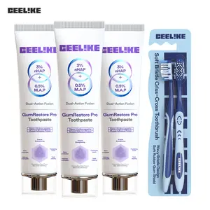 CEELIKE 3 Tubes GumRestore Pro Toothpaste + Toothbrush | Effective Teeth-Cleaning Combo