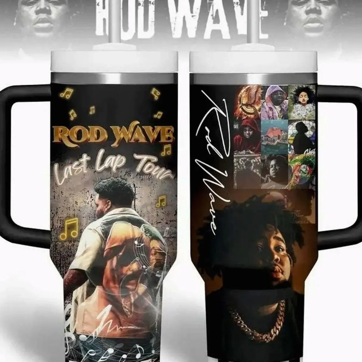 R0d Wave Music Custom Cup 40 oz Tumbler With Handle