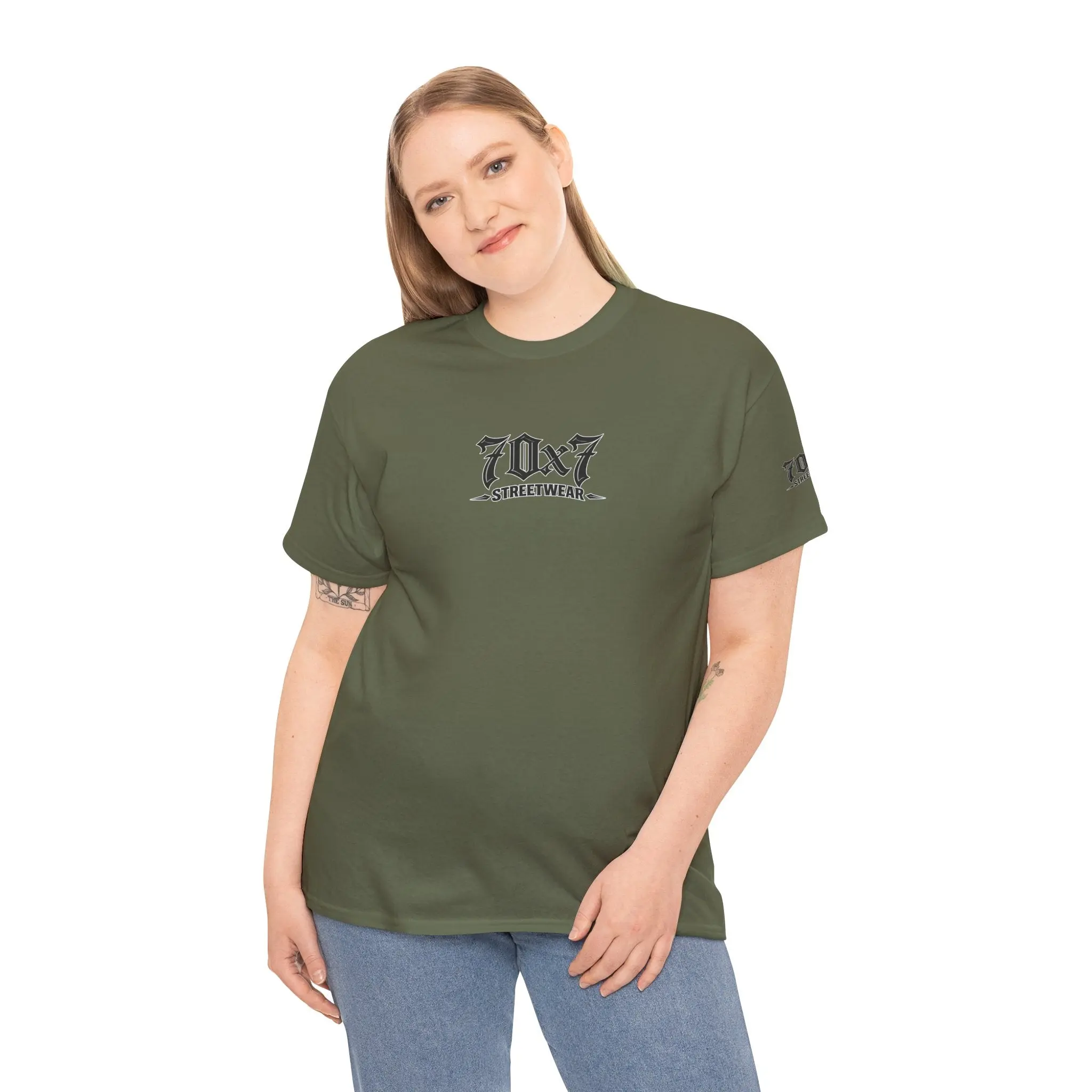 70x7 Streetwear - God Don't Sleep Graphic Tee — Night Cityscape Streetwear