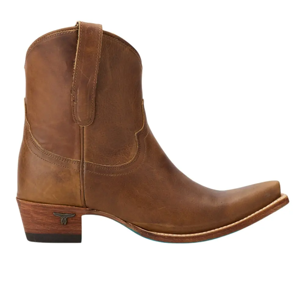 Lane Womens Emma Jane Snip Toe Bootie Casual Boots Ankle Low Heel 1-2" - Brown