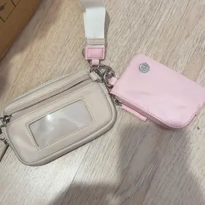 POIUGOYA Wristlet Wallet Dual Pouch Wallet Keychain Zipper Coin Purse with RFID Fashionable Portable Nylon Wallets for Women Handbag with ID Window Compact Travel Essential Mini Card Wallet Multiple Colors Christmas Cute Gift TikTokShopHolidayHaul