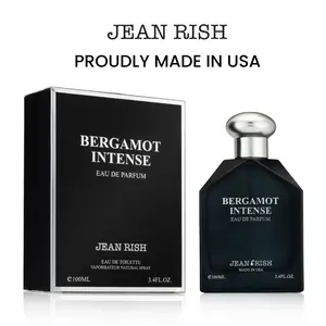 Bergamot Intense, Jean Rish, Men Perfume, Eau De Parfum (3.4 Fl Oz / 100ml) with Bergamot-Orange Blossom-Patchouli – Long Lasting and Luxury Fragrance, Made In USA