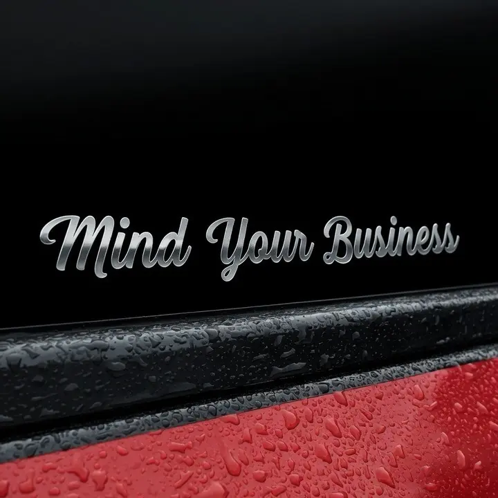 Mind Your Business Decal, 2-Pack Options - Multiple Sizes, Window Graphic, Car, Truck, SUV, DIY