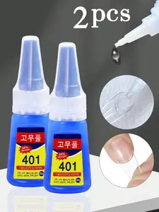 Korean 401 Clear Nail Glue Super Strong Low Whitening Multi-Purpose for Metal Plastic Ornaments
