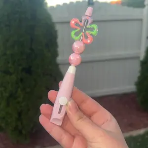 Pink Beaded Box Opener - Handheld Manual Opener for Home, Office Use