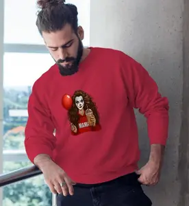 Mama Clown Halloween Shirt Creepy Cute Pennywise Inspired Red Hoodie Design