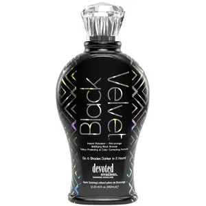 Devoted Creations Black Velvet Anti-Orange Mattifying Black Bronzer Tanning Lotion 12.25 oz