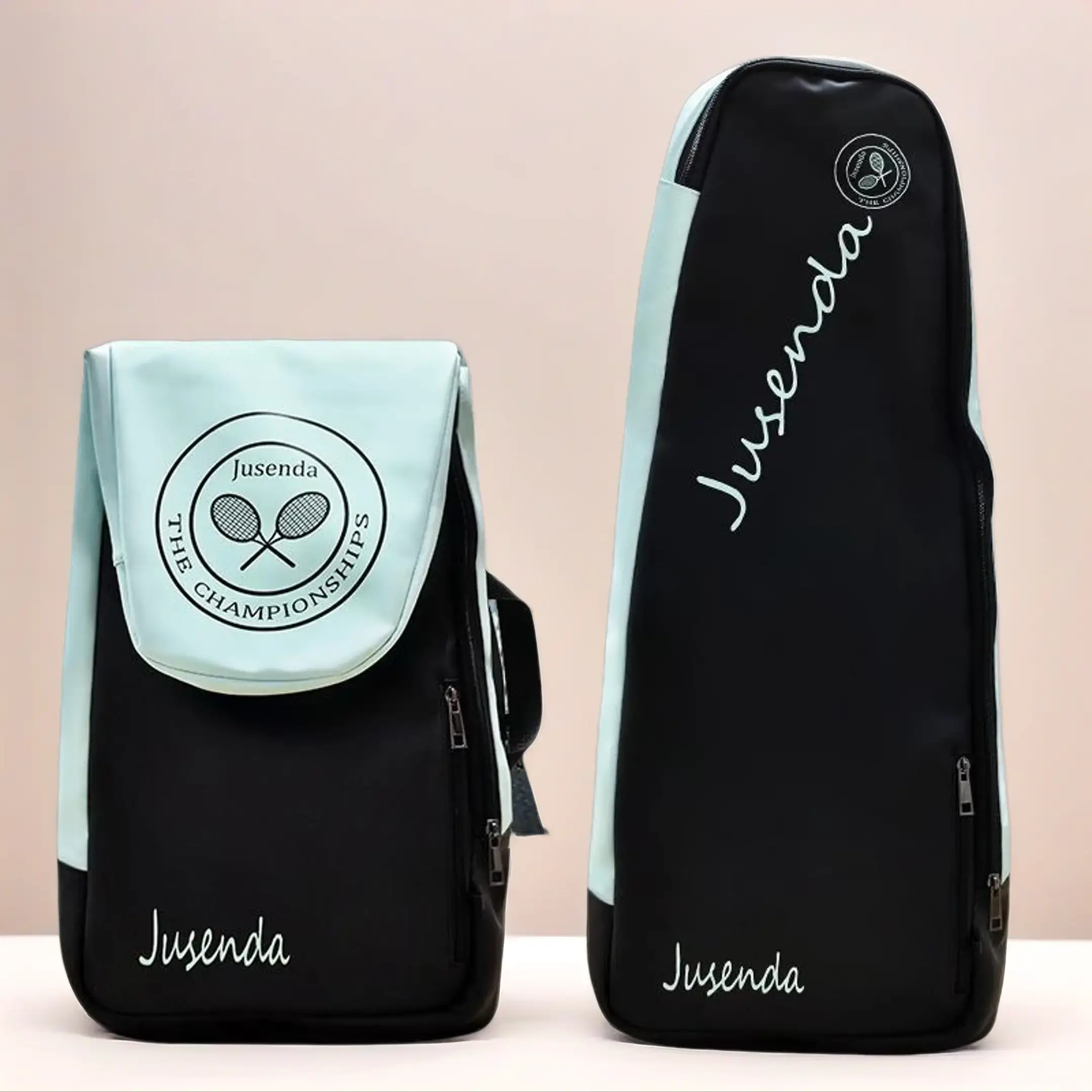 Jusenda Unisex 2-in-1 Tennis & Badminton Backpack, Large-Capacity, Functional Multi-Sports Bag with Shoe Compartment for Outdoor Activities
