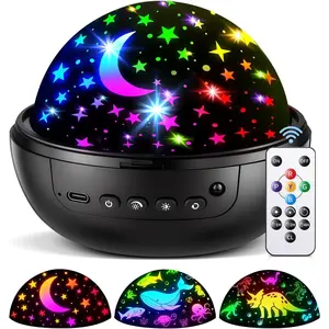 Night Light for , 93 Lighting+3 Films  Night Light Projector, Remote+Dimmable  Projector, 360?Slient Glow in The Dark Stars for Ceiling, Galaxy Projector, Christmas Gifts