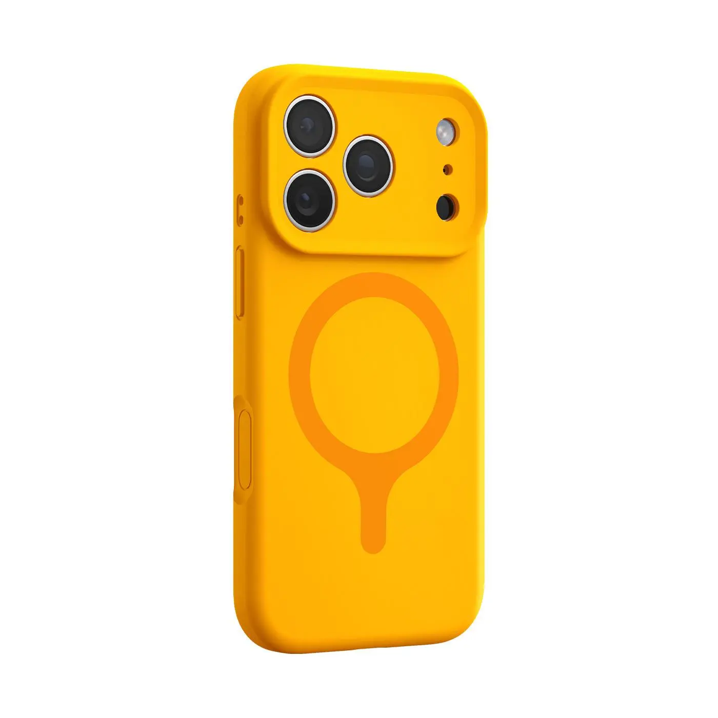 Liquid Silicone Magnetic Case for iPhone 16 Pro Max/17, Metal Button Wireless Protection Phone Accessory, Skin-Friendly Bare-Skin Feel, Upgraded Anti-Oxidation Layer, Non-Yellowing, Full-Coverage Strong Magnetic Array Summer Dopamine Case