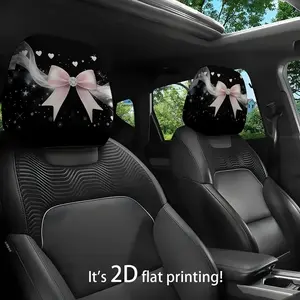 JIT 2D flat (no filler) Pink diamond Xinyu starlight pattern car head pillowcase, seat head protective cover for all models, interior decoration accessories car headrest cover, gift for drivers and passengers