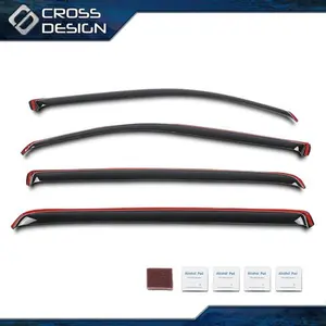 CROSSDESIGN AVS In-Channel Ventvisor /Window Deflectors Fit 19-25 RAM 1500 Crew Cab 4pc
