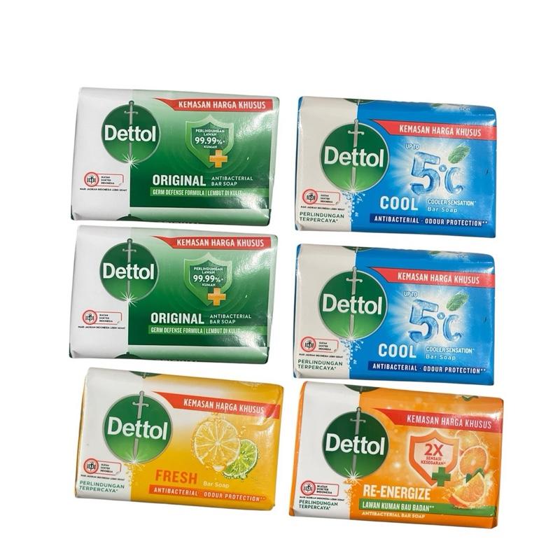 Dettol Antibacterial Soap Bars Pack of 6 - Original, Fresh, Invigorate, Lasting Fresh, Packaging May Vary body wash Scent Moisturizer