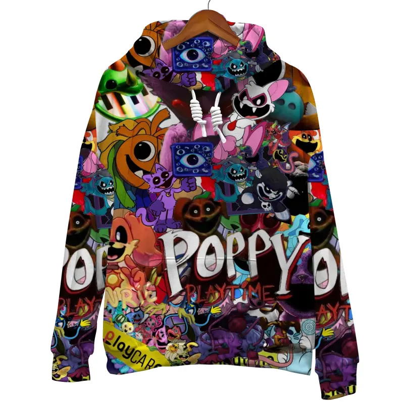 Poppy playtime 4, Catnap Poppy Playtime 3D Pullover Hoodie, Catnap Poppy Playtime 3D Hoodie v1