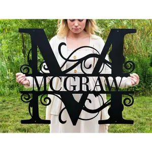 Custom Metal Signs | Monogram Wall Decor | Metal Wall Art | Last Name Sign | Family Name Sign | Personalized Wedding Gift | Custom Metal Art