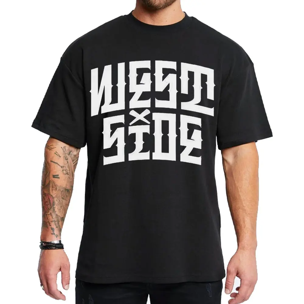 Men's Casual All-Seasons Graphic T-Shirt - Chicano Chicana Cholo Chola Style, Unisex Medium-Heavy Sweatshirt with Bow & Button Details, Oversized Streetwear Top for Men & Women