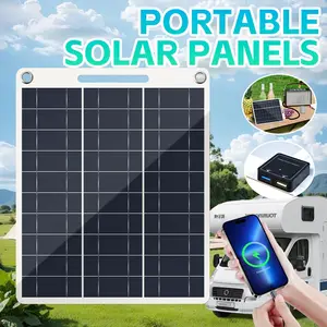 10W Portable Solar Panel Outdoor Lightweight Portable Solar Charger for Camping, RV, Boat, Hiking, Backpacking, Cell Phone, Mobile Power, Emergency Energy