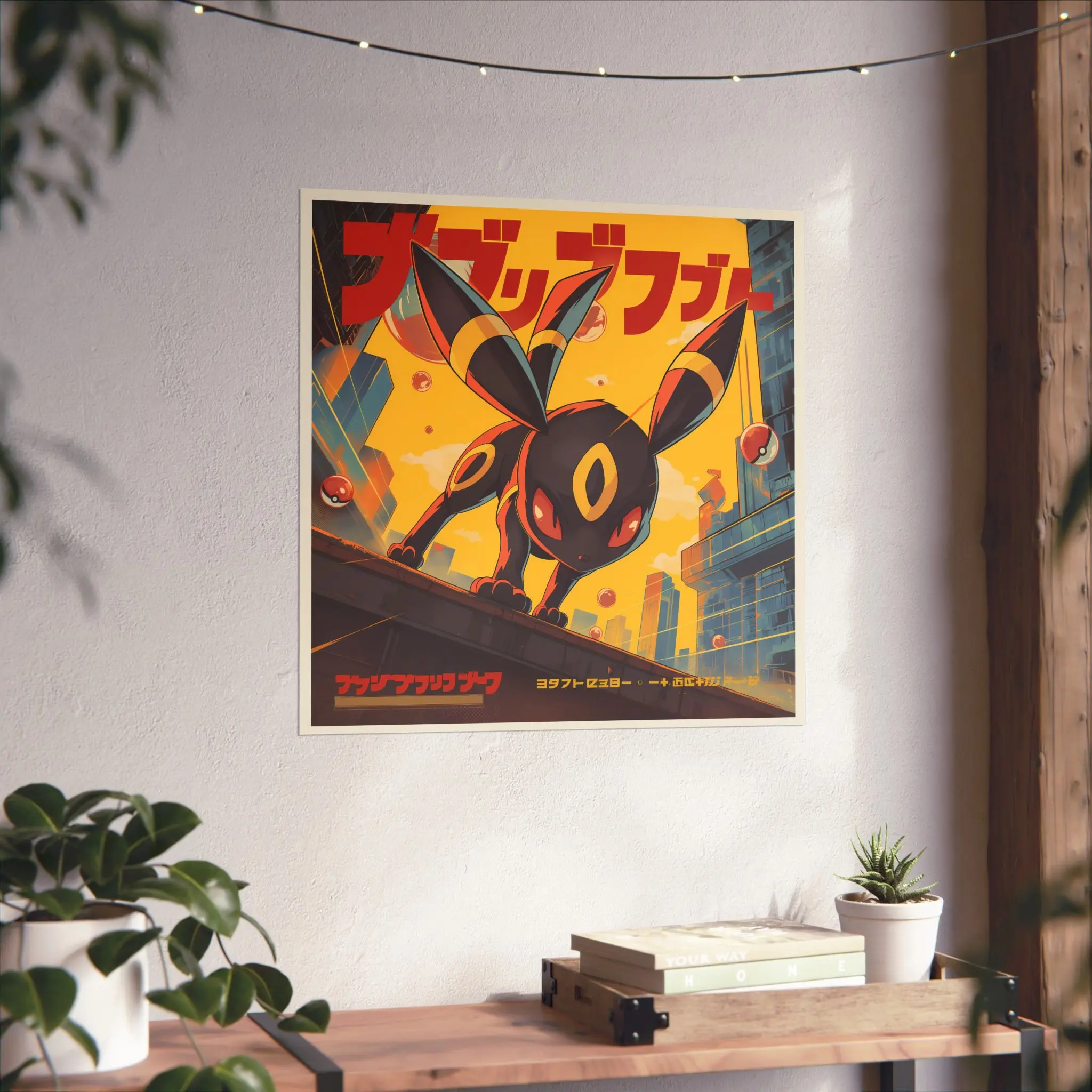 Umbreon, Pokemon, Japanese Comic Style, Anime Comic book Poster Wall Art