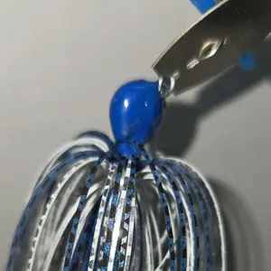 #B031 3/8 oz Bladed Flipping Bass Jig in Blue Shad