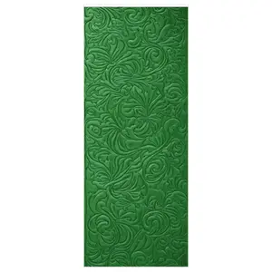 Green Tooled Leather Christmas Wrapping Paper In the Christmas Holiday genre