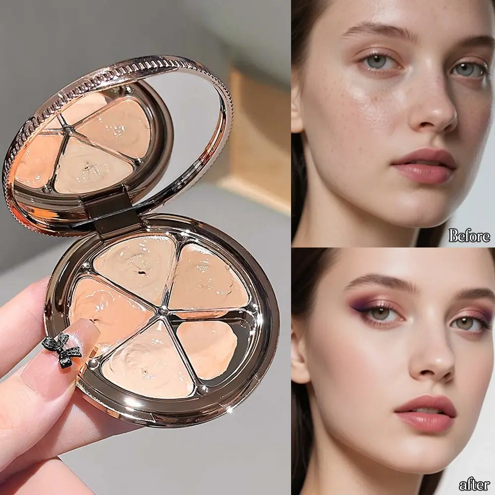 Luckgo Powder Sweetheart Concealer Palette, Makeup Concealer, Concealer For Scars, Cover Tattoo Facial Freckles Acne Scars Dark Circles Under Eye Bags