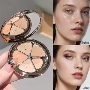 Luckgo Powder Sweetheart Concealer Palette, Concealer For Scars, Cover Tattoo Facial Freckles Acne Scars Dark Circles Under Eye Bags