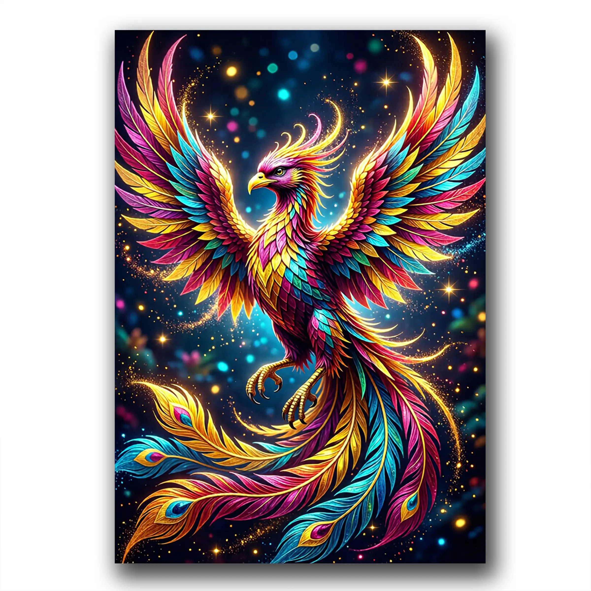 Phoenix 5D DIY Diamond Painting kits,Full Round Drill Diamond Art Kit for Adults,Diamond Mosaic kits, Gem Art and Crafts,Diamond Dots,Craft kits for Home Wall Decor,11.8x15.7inch
