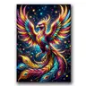 Phoenix 5D Diamond Art Kit - Colorful Round Drills Full Round Drill Acrylic Complete Kit, DIY Mosaic Gem Craft for All Ages, 11.8x15.7in Home Wall Decor with Creative Engagement & Enhanced Durability