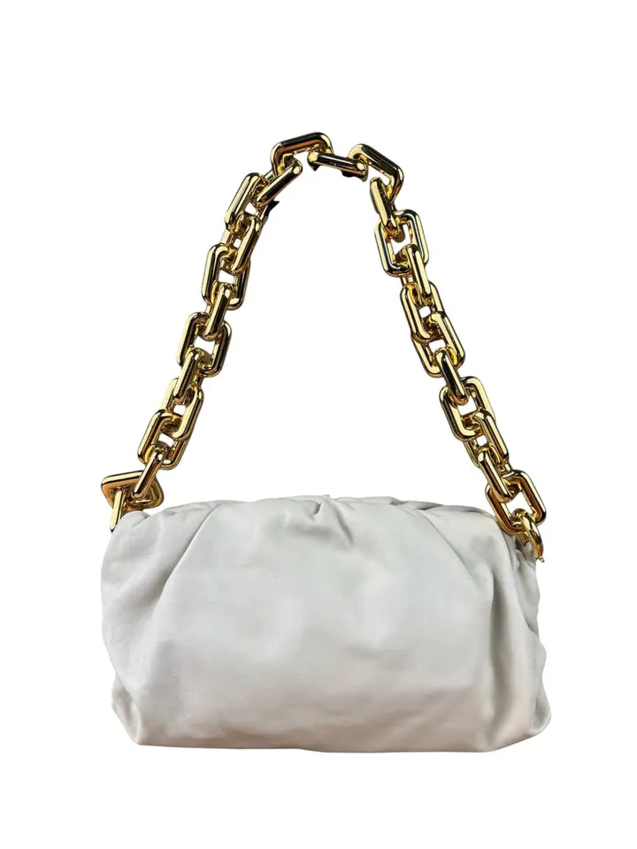 Pre-owned na Shoulder Bags Bottega Veneta Cream Leather The Chain Pouch