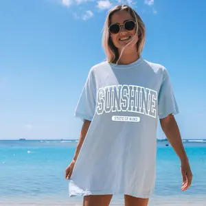 Beach Tshirt, Oversized summer tee, Preppy Clothes, Sunshine State of Mind, Vsco Shirt, Trendy Beach Clothes