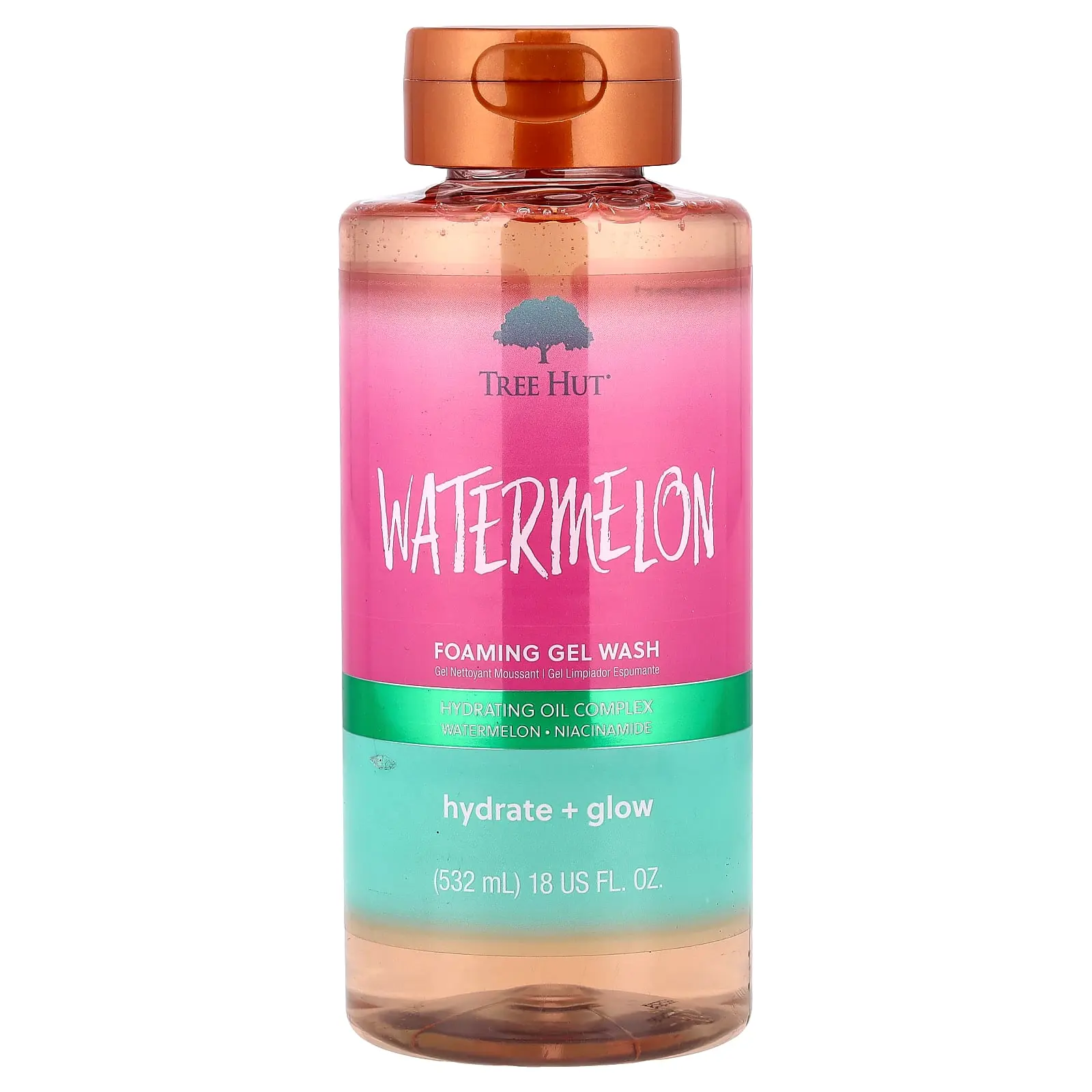 Tree Hut Foaming Gel Wash, Watermelon , 18 fl oz (532 ml)