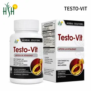 HERBAL SOLUTIONS Testo-Vit – Daily Wellness Supplement with Tongkat Ali, Shilajit & Black Maca | 60 Capsules