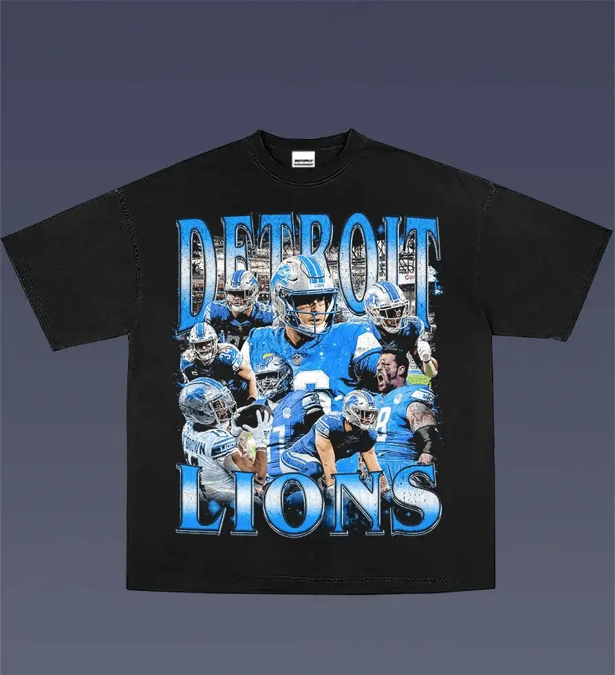 Youth and Adult Detroit Football Graphic Tee, Vintage Game Day Shirt, Retro Sports Fan T-Shirt, Unisex Casual Streetwear Tee