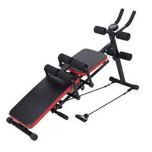 Adjustable Folding Sit Up Bench Workout, Abdominal Exercise Equipment Bench for Men and Women, Slant Bench for Strength Training Fitness, Black