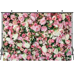 Romantic Two tone Floral Backdrop Professional Photo Prop for Parties scene accessories studio banners