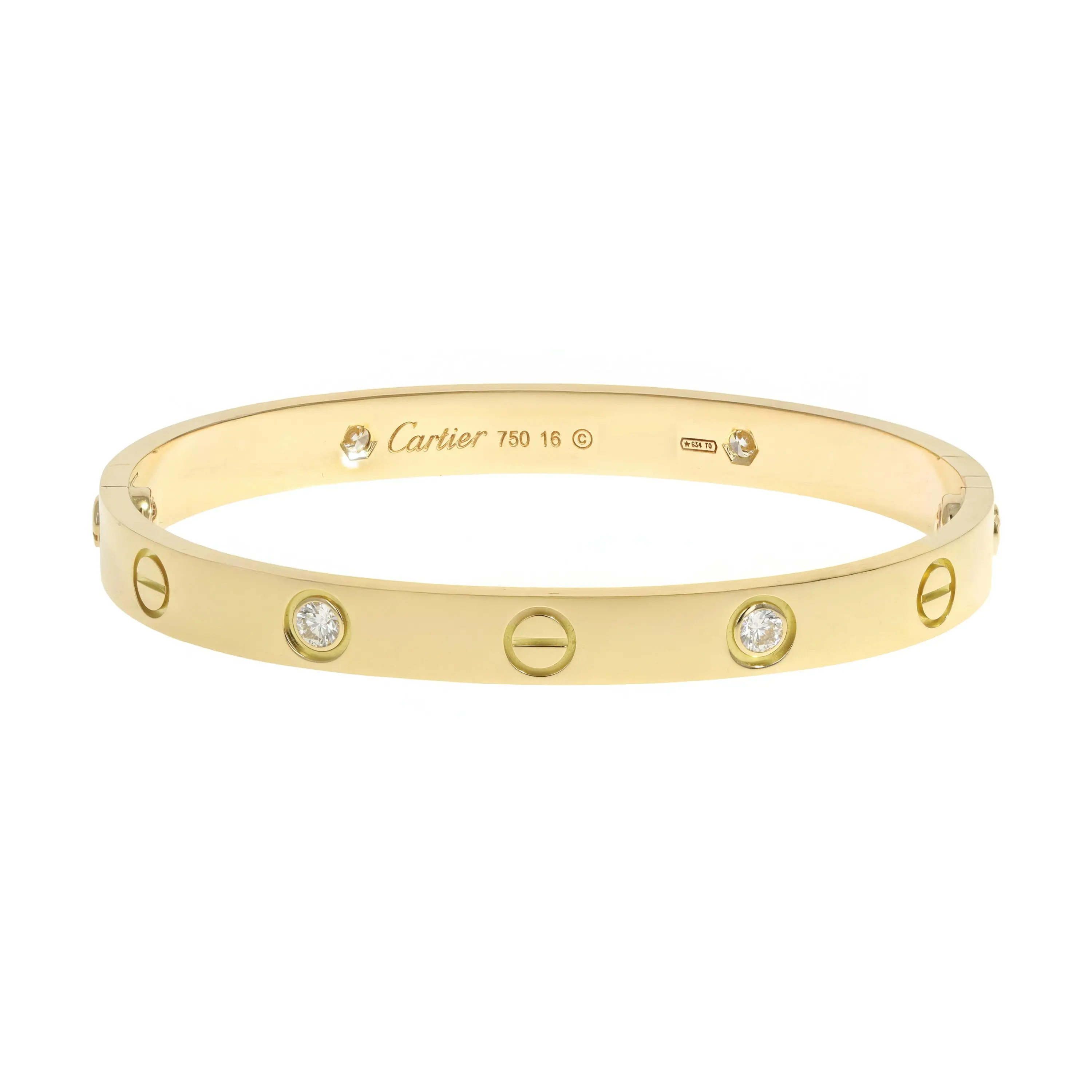 Pre-owned Cartier Love Bracelet Size 16 Pre-owned Cartier Love Bracelet Size 16