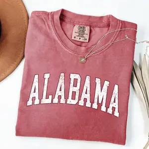 Comfort Colors Vintage Alabama T-shirt, Trendy Football Sports, Game Day Season T-shirt, Big Game, Touchdown, Tailgate Party, University College Gift